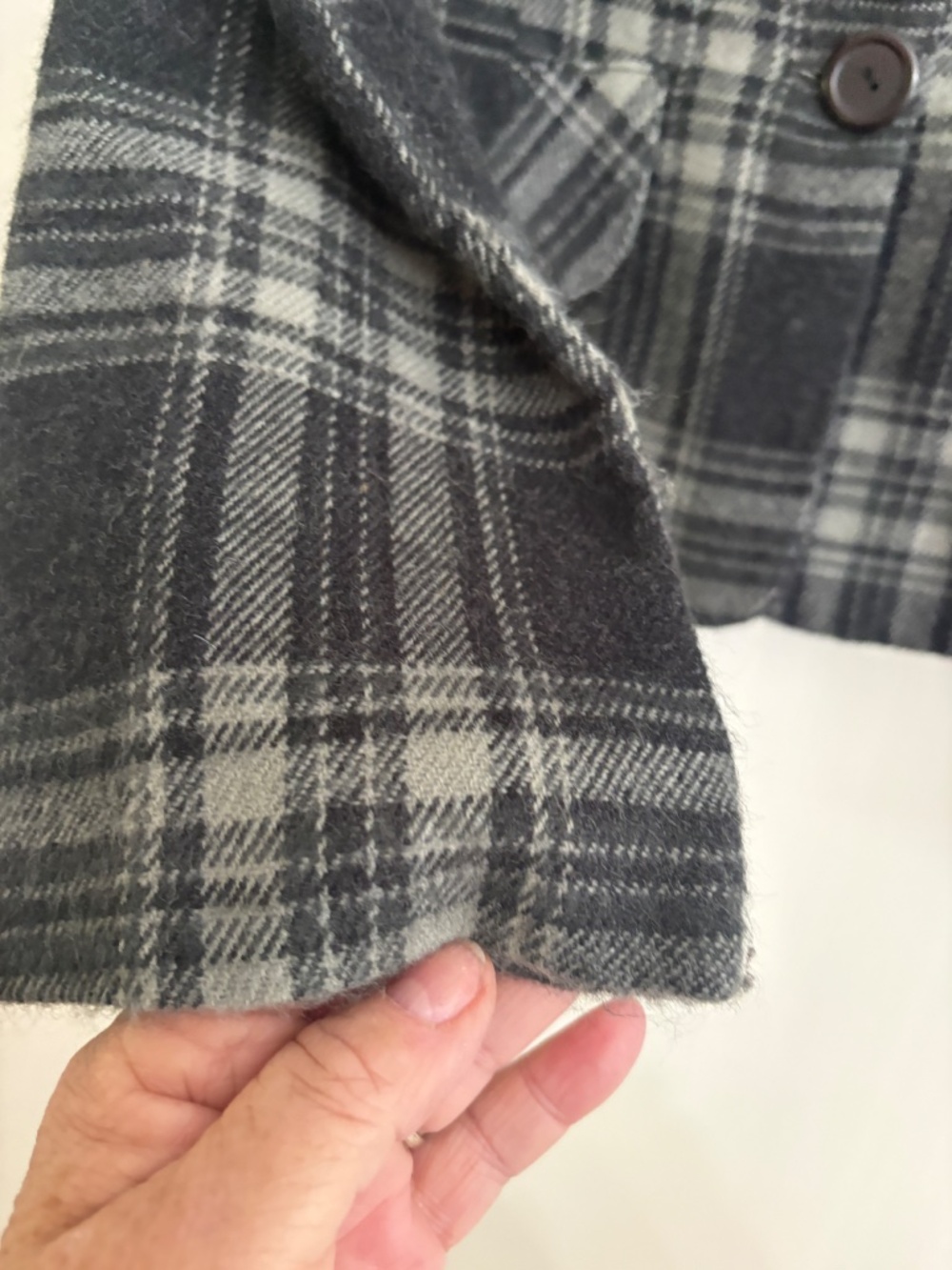Vintage 1990s STEPS Flannel feel Blazer - Lightweight - Made in USA - Size M - Picture 8 of 14